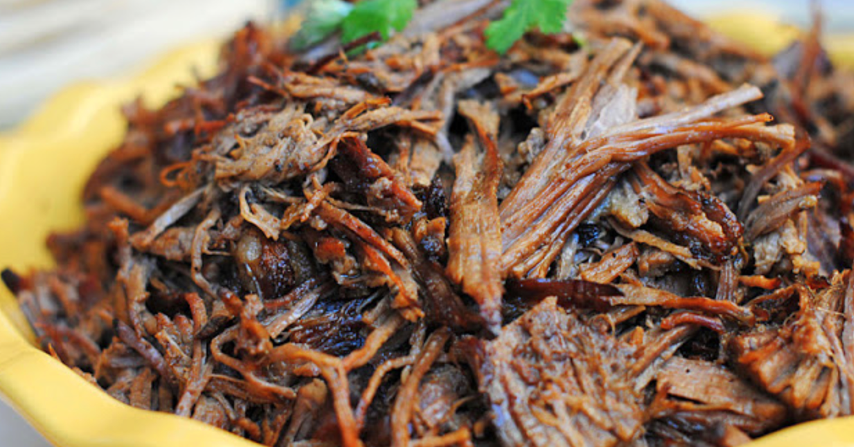 Slow Cooker Mexican Brisket, SO MUCH FLAVOR & FallApart Tender!