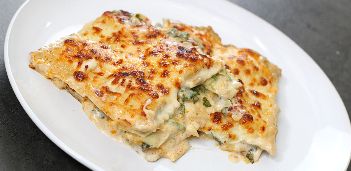 Spinach & Artichoke Ravioli Bake